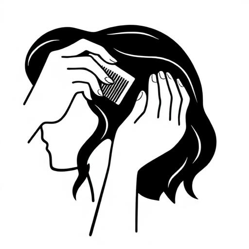 Pictogram for haar kammen